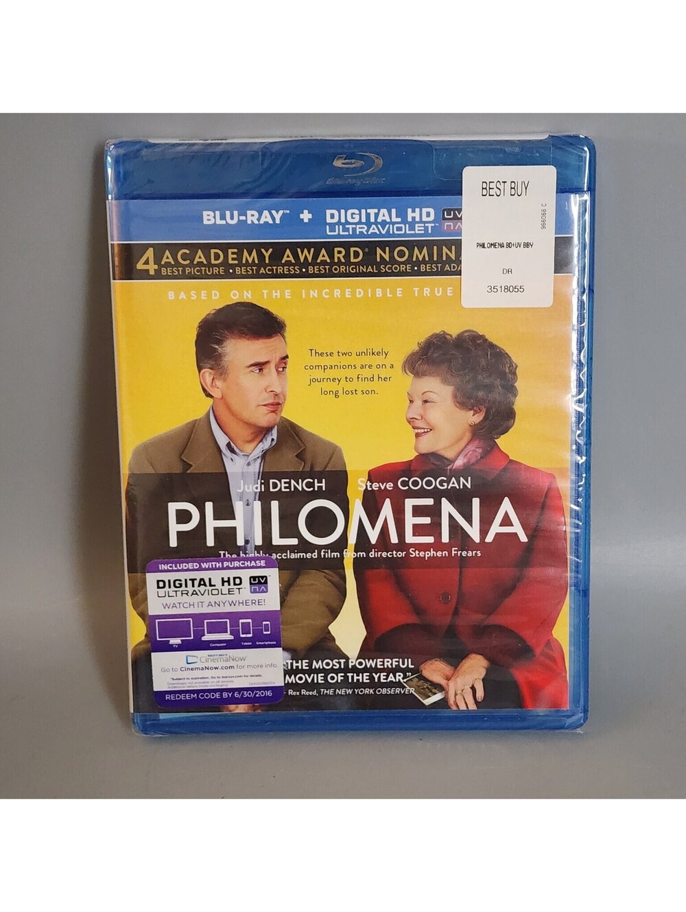 Philomena Blu-ray + Digital HD UV Judi Dench Steve Coogan NEW SEALED